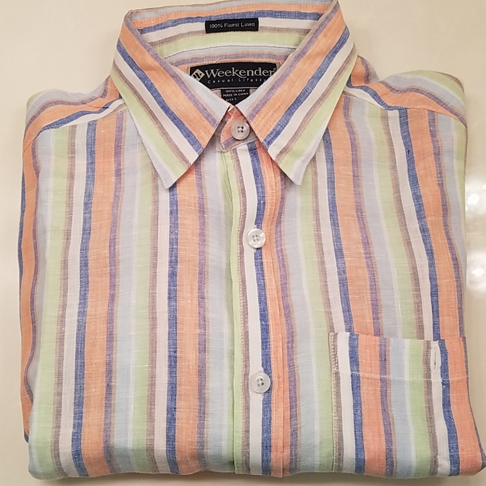 Linen Multi Color Striped Shirt